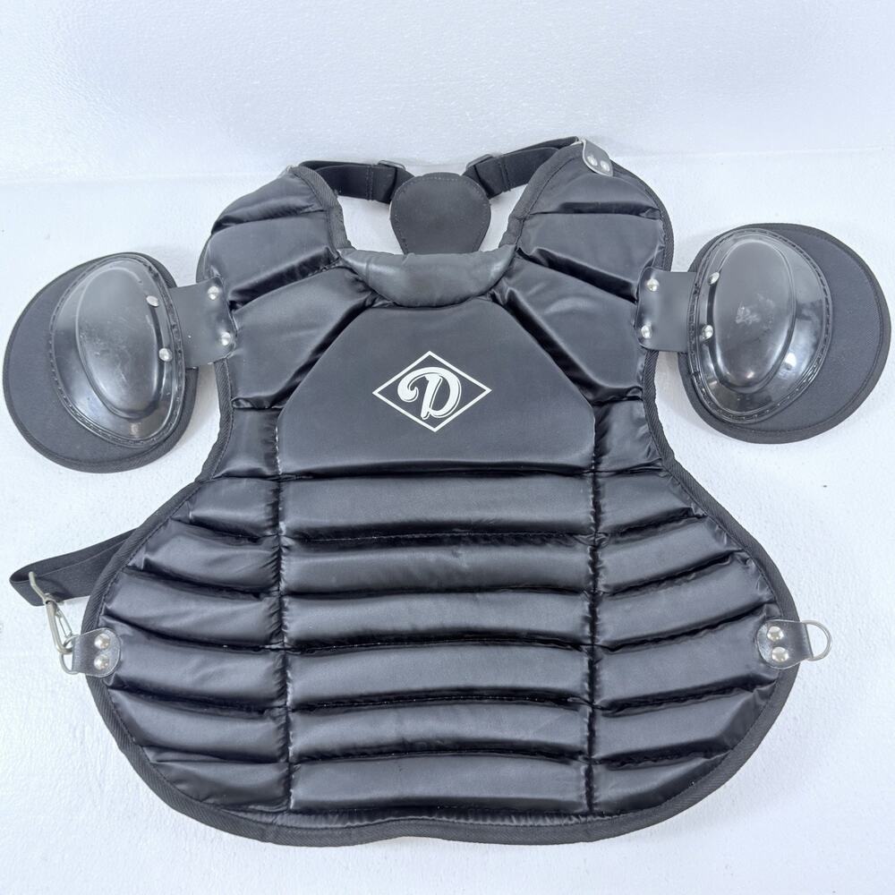 Diamond DCP-U Lite Umpire Chest Protector Black Baseball Softball 20" Length